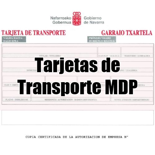 La tarjeta de transporte MDP